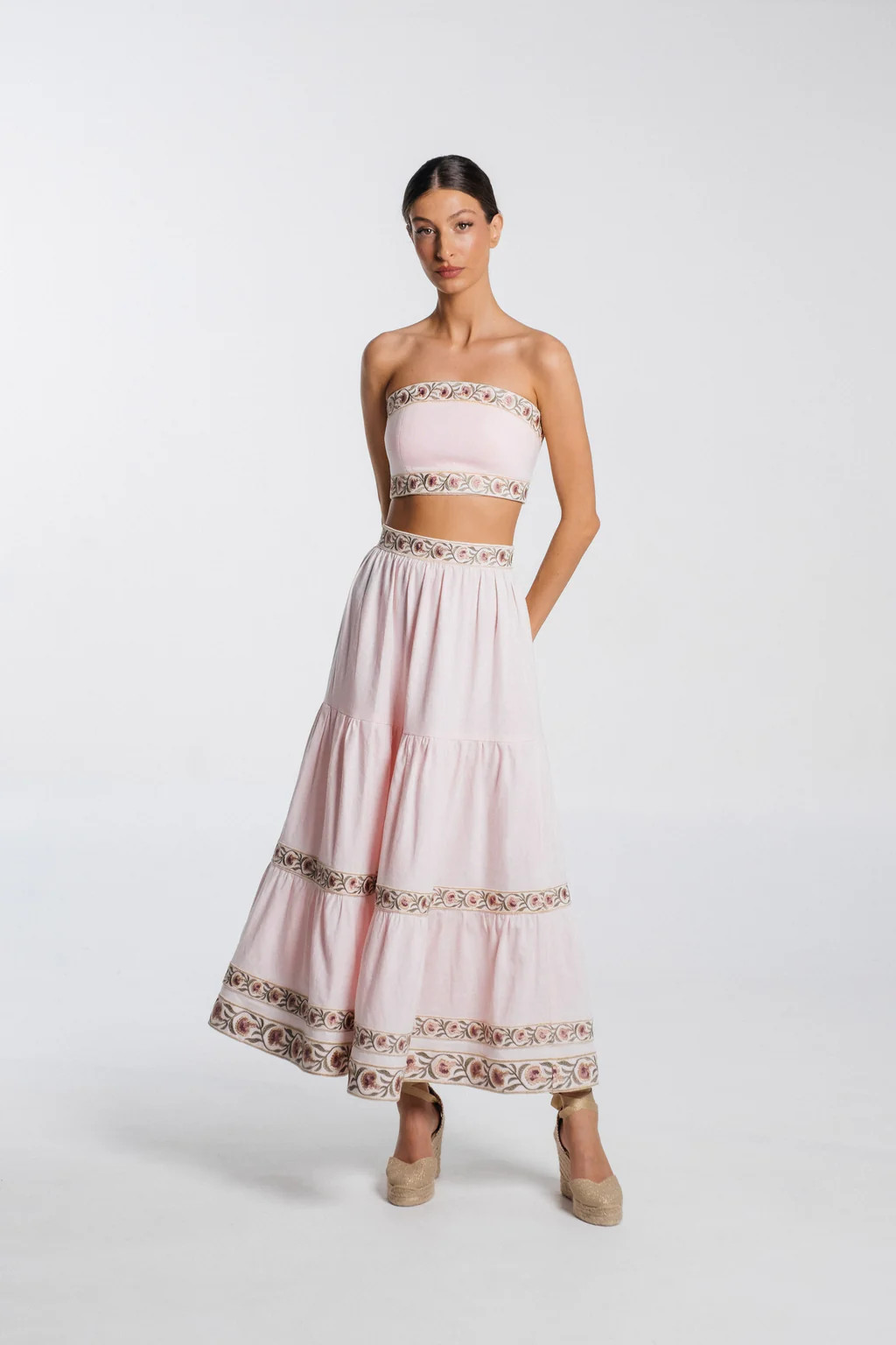 Carnation Ruffle Skirt - Pink | Rosewater Collective