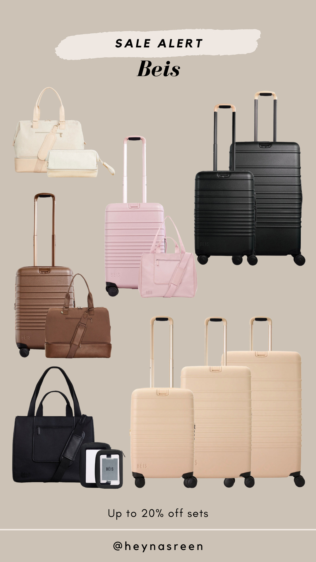Get up to 20% off sets at Beis! Now's the perfect time to refresh you luggage. 

 

#LTKSaleAlert