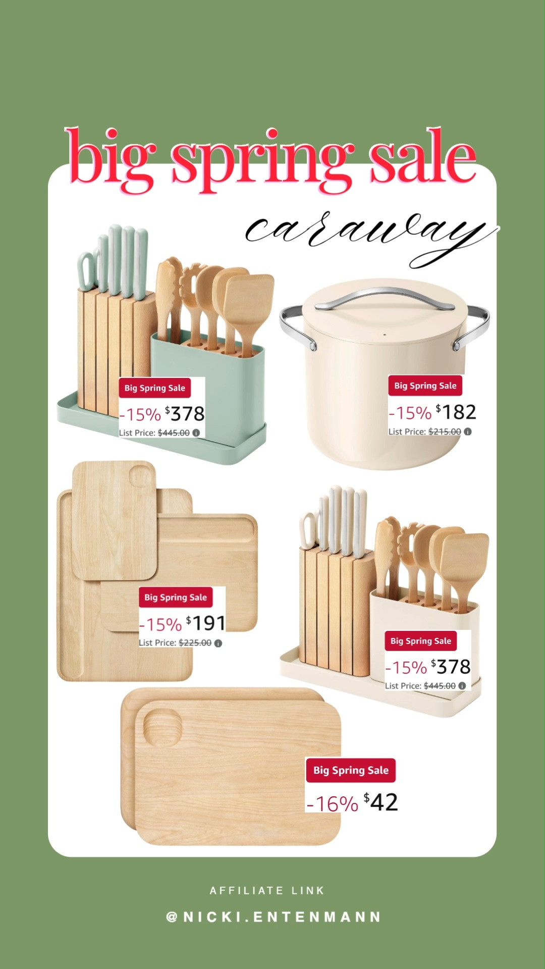 Upgrade your kitchen with these must-have Caraway pieces! Perfect for all your spring cooking. 
#KitchenEssentials #CarawayCookware #SpringSale #AmazonFinds #HomeImprovement 

 #LTKfoodie #LTKHome #LTKSaleAlert