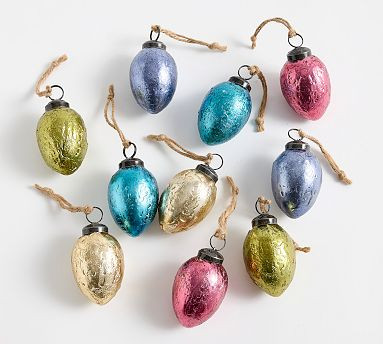 Mercury Easter Egg Ornaments - Set of 10 | Pottery Barn (US)