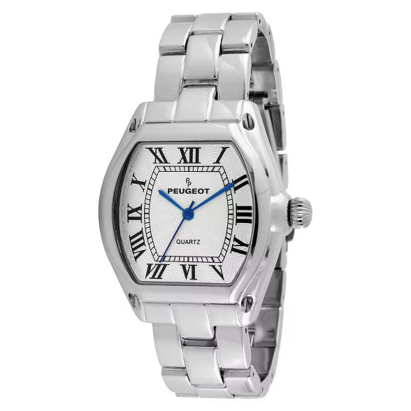 Peugeot Women's Roman Numeral Bracelet Watch - Silver | Target