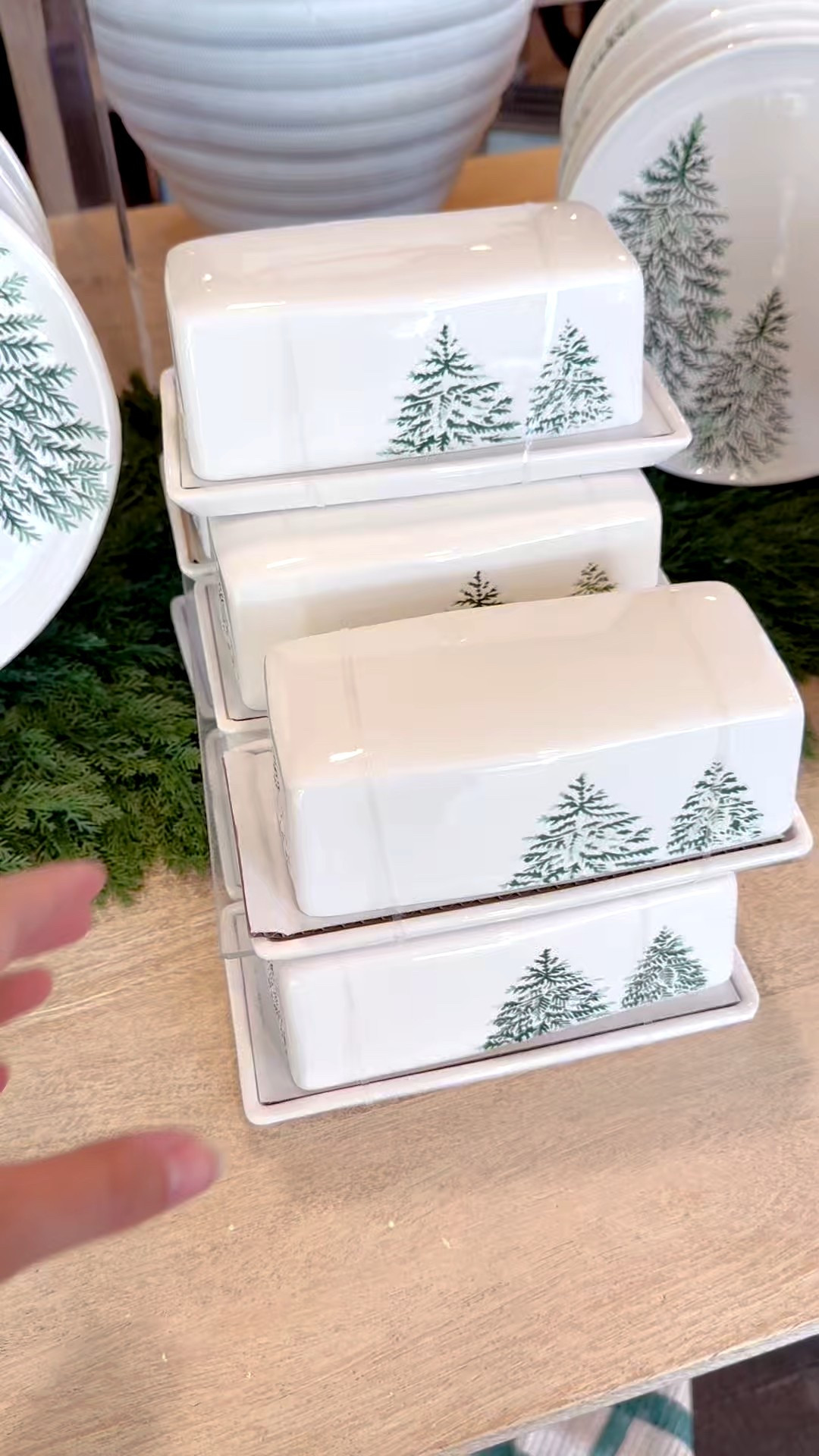 Kirklands Evergreen Dish. Collection 

#LTKHoliday #LTKSeasonal #LTKPetite