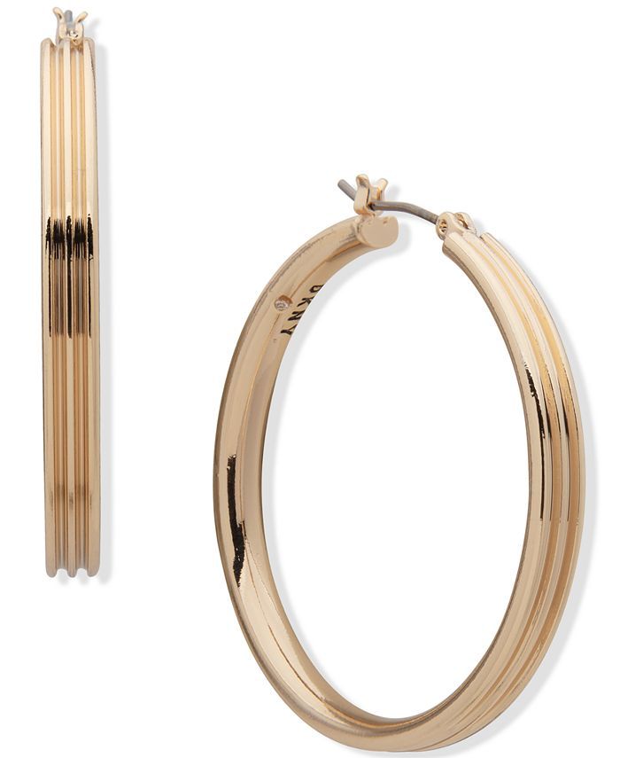 DKNY Rounded Wire Medium Hoop Earrings, 1.4 | Macys (US)