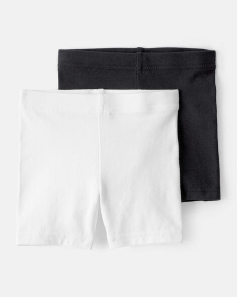 Toddler Girl 2-Pack Tumbling Shorts - Black/White | Carter's Inc