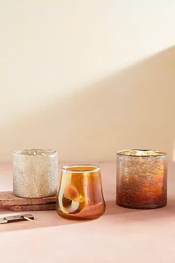 Sunshine Metallic Votives, Set of 3 | Anthropologie (US)