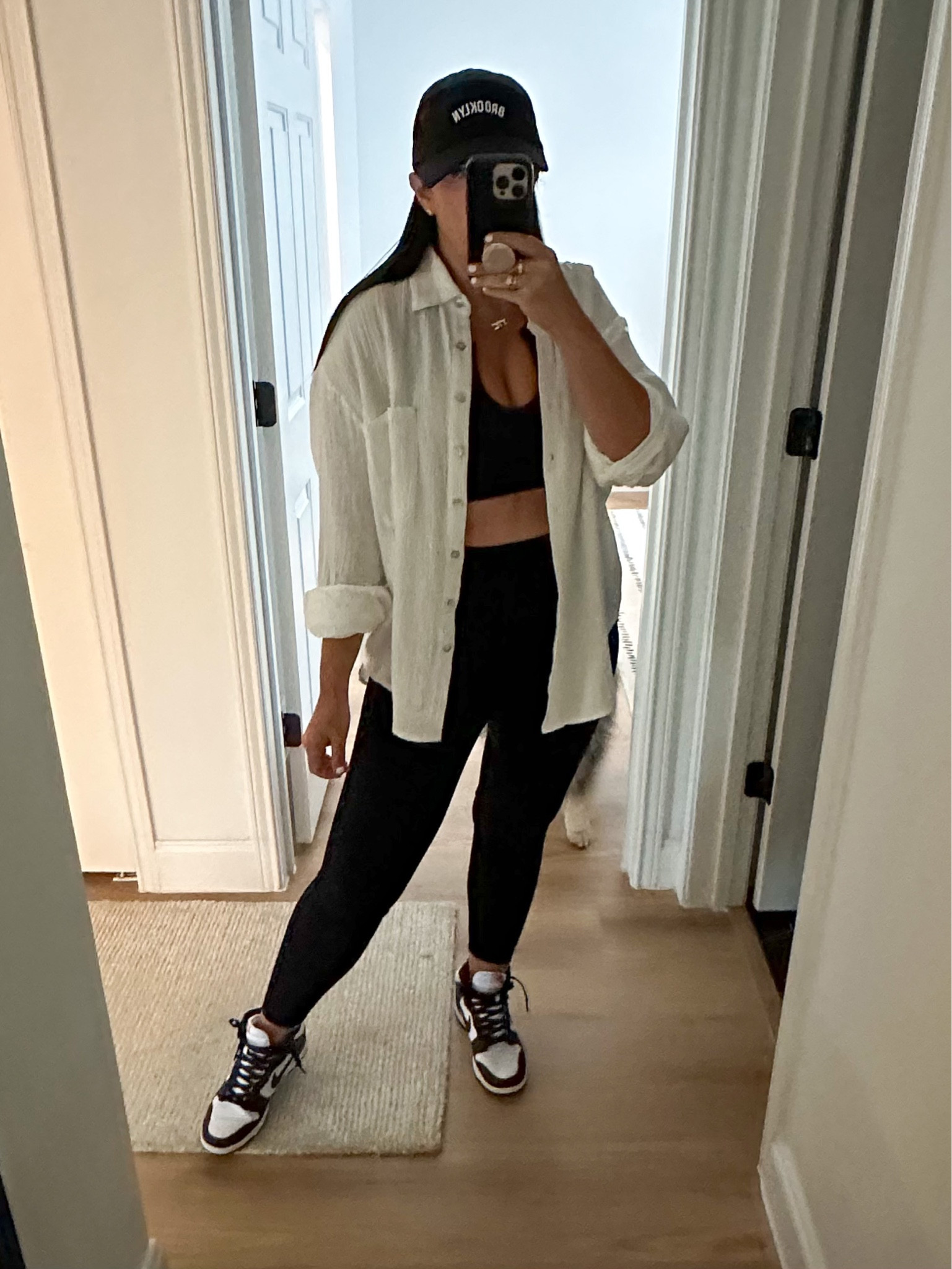 Workout Outfits for Women 2 Piece Ribbed Seamless Crop Tank High Waist Yoga Leggings Set wearing size medium. Women's Casual Linen Blouses Tops V Neck Long Sleeve Button Down Shirt wearing size medium. Nike high dunks

#LTKFind #LTKxPrimeDay