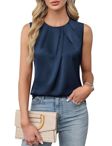 Blooming Jelly Womens Summer Tank Top Sleeveless Business Casual Outfits 2026 Trendy Silk Dress S... | Amazon (US)