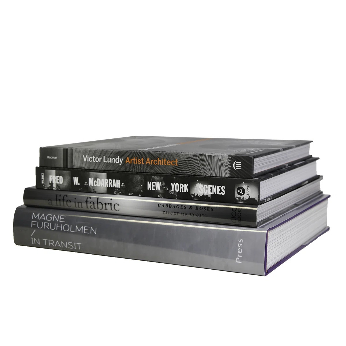 Decorative Books - Stone Coffee Table Stack - 4 Grey Books | Wayfair North America