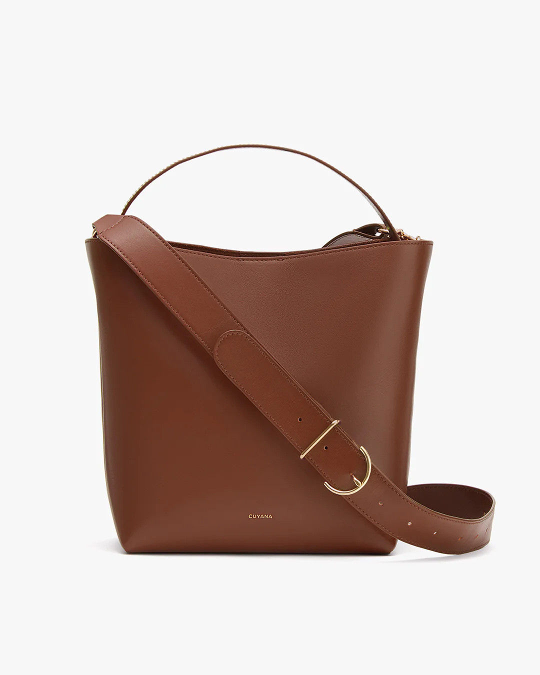 Women's Linea Bucket Bag in Dark Chestnut | Smooth Leather by Cuyana | Cuyana