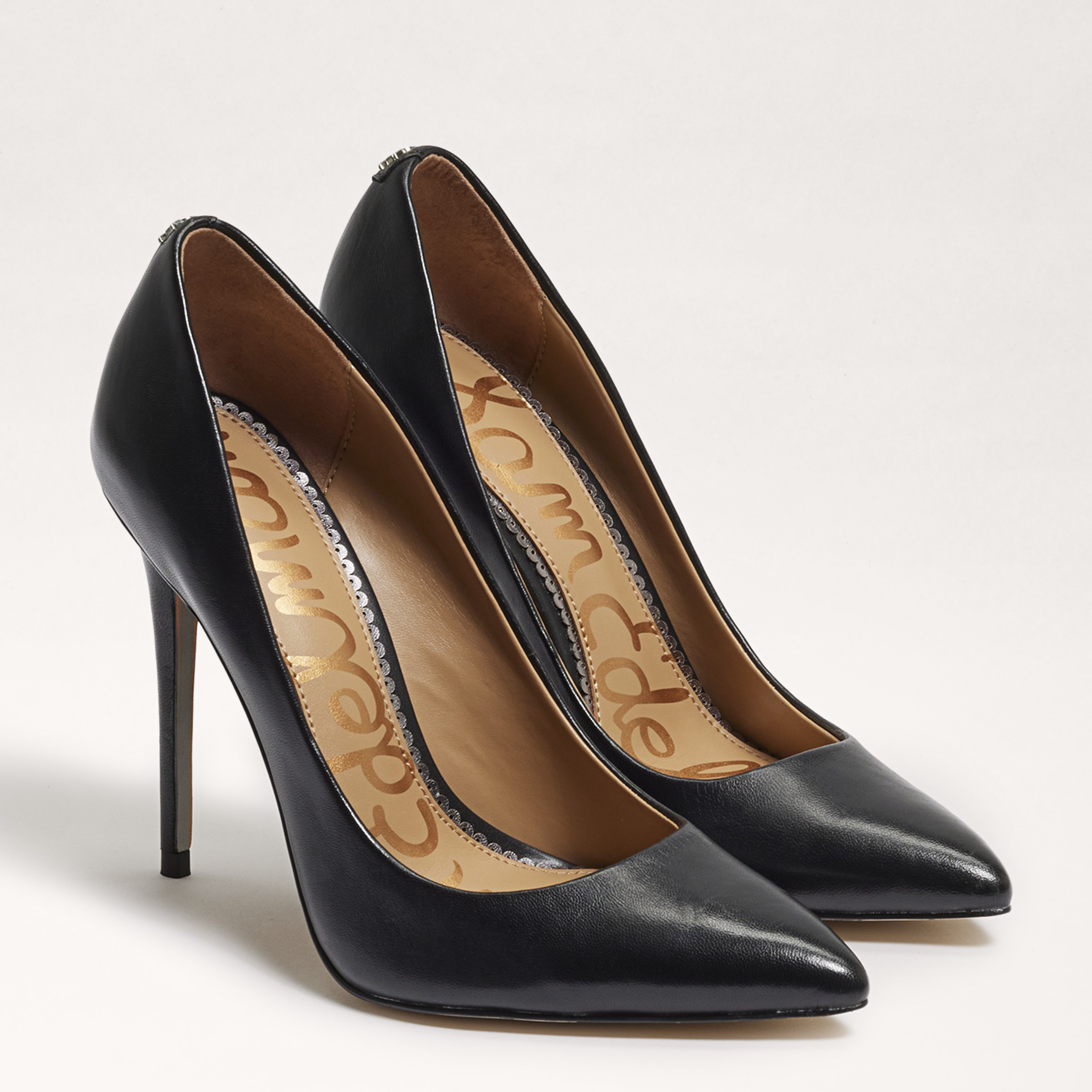 Sam Edelman Danna Pointed Toe Heel Black Leather 10.0 | Sam Edelman