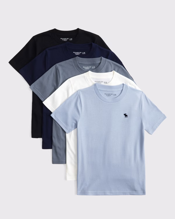 boys 5-pack icon crew tees | boys | Abercrombie.com | Abercrombie & Fitch (US)