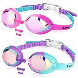 Keary 2 Pack Kids Swim Goggles for Toddler Kids Youth(3-14),Anti-Fog Waterproof Anti-UV Clear Vis... | Amazon (US)