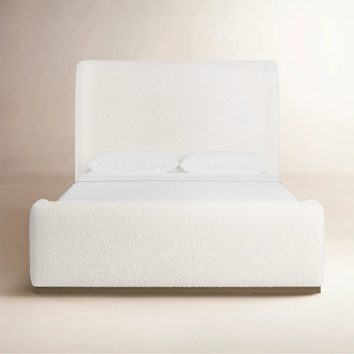 Marlin Upholstered Eastern King Sleigh Bed Cream | Wayfair North America