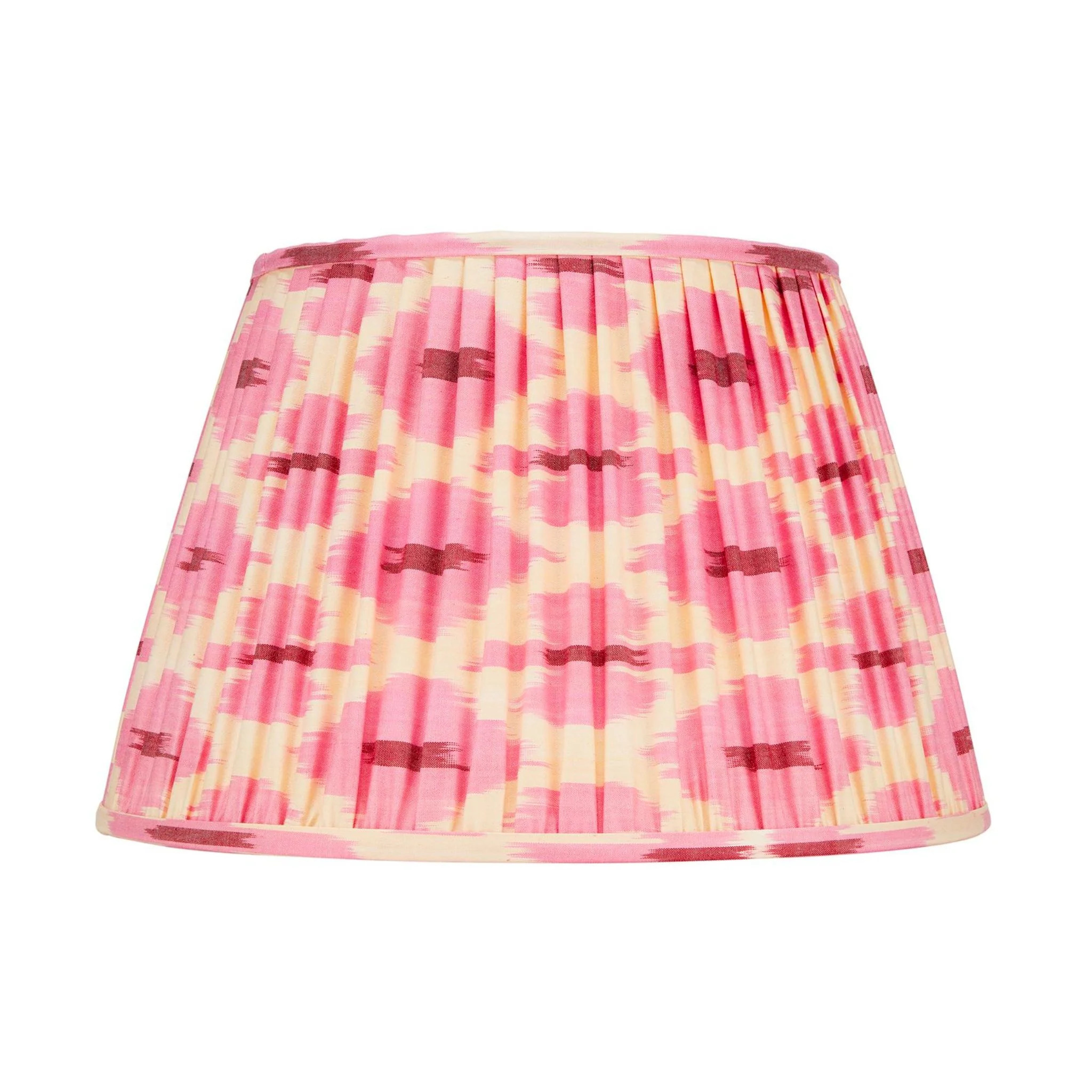 Pink and Cream Ikat Pleated Lamp Shade - Available in Multiple Sizes | The Well Appointed House, LLC