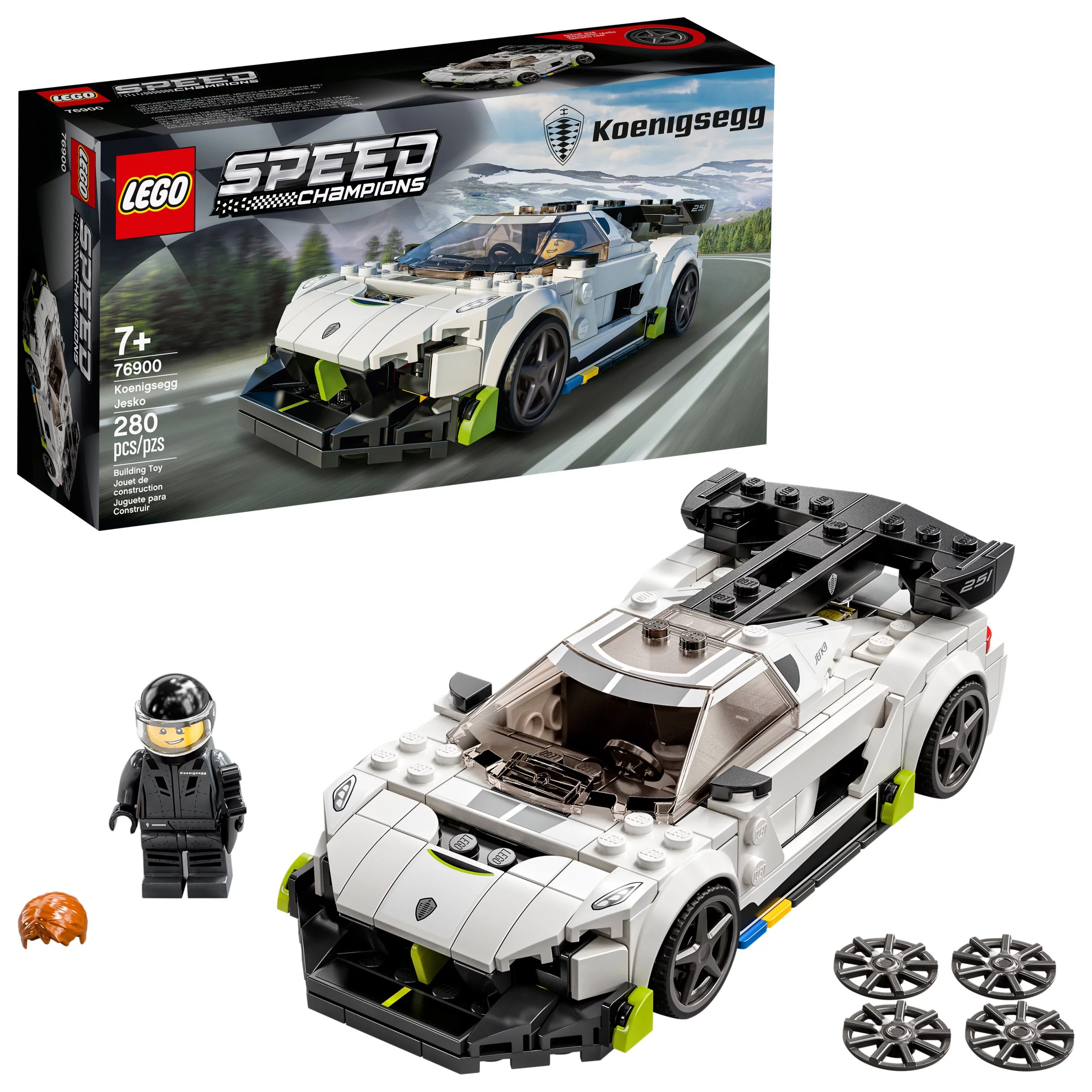 LEGO Speed Champions Koenigsegg Jesko 76900 Building Toy for Kids and Car Fans (280 Pieces) - Wal... | Walmart (US)