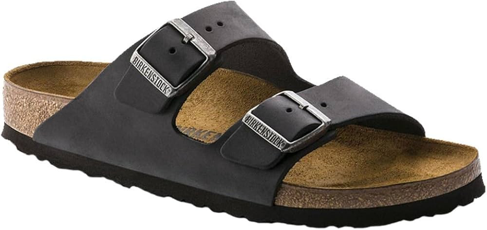 Birkenstock Women's Arizona Black Oil LTR | Amazon (US)