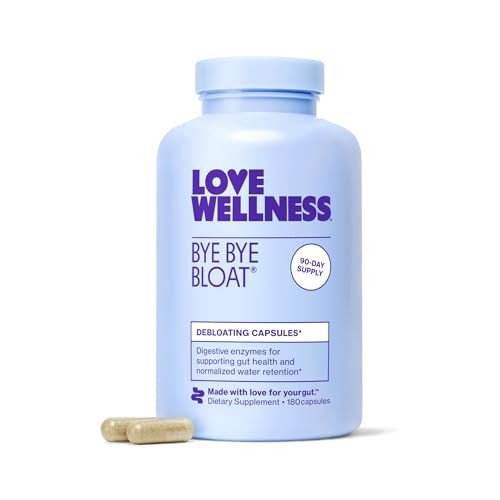 Love Wellness Bye Bye Bloat, Digestive Enzymes | Bloating Relief for Women | Help Reduce Gas Relief & Water Retention | Supports Digestive Health with Fenugreek & Dandelion | 180 Count | Amazon (US)