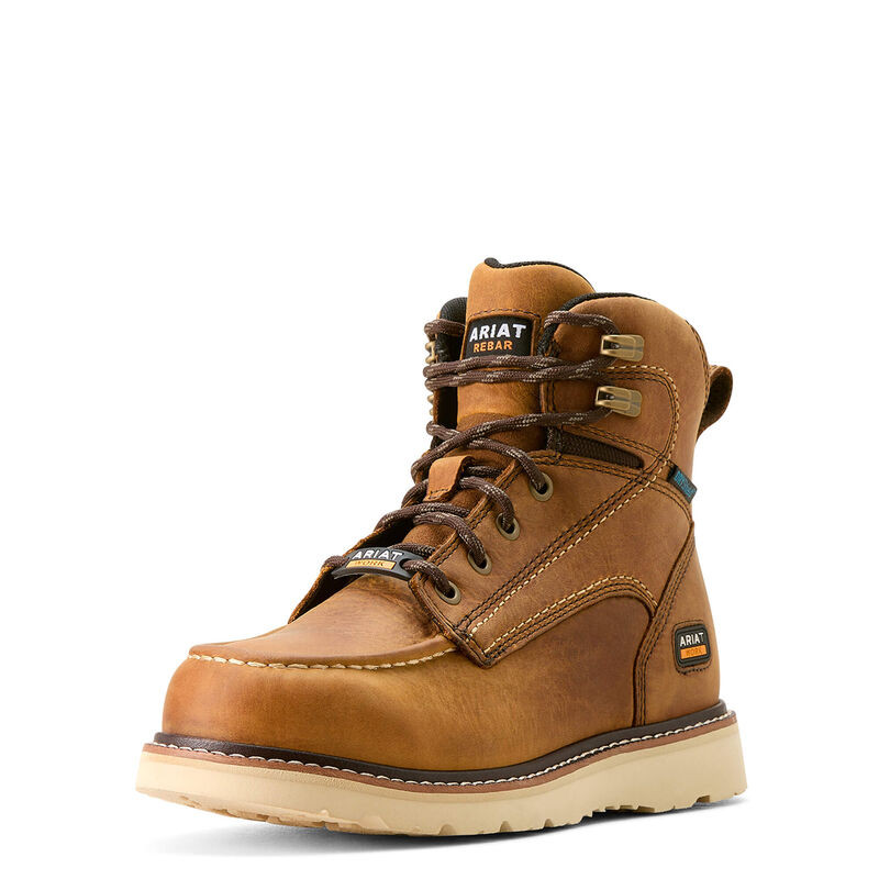 Rebar Wedge Moc Toe Waterproof Work Boot | Ariat (US)