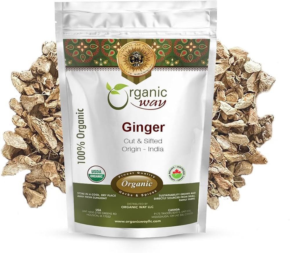 Organic Way Premium Dried Ginger Root Cut & Sifted (Zingiber officinale) - Organic & Kosher Certi... | Amazon (US)