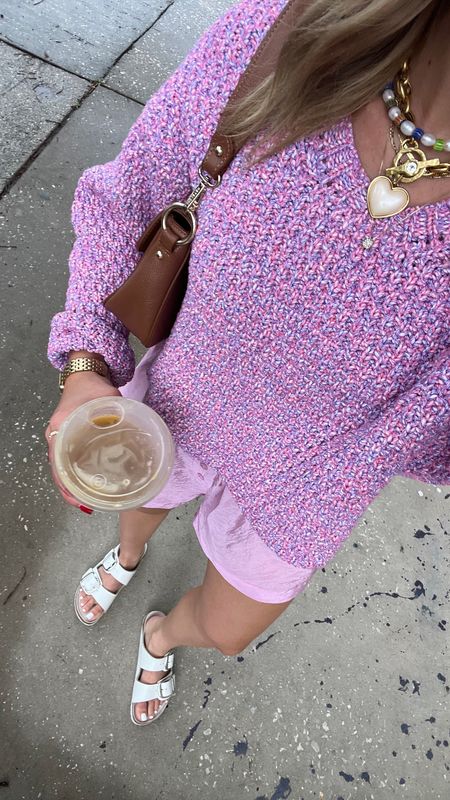 5/16/24 Casual pink outfit of the day 🫶🏼 Casual summer outfits, summer outfit inspo, summer outfit ideas, summer fashion trends, summer fashion 2024, Birkenstock sandals, big buckle Birkenstocks, trucker hat, trucker hat outfit, summer outfits, casual outfit ideas, boxer shorts, boxer shorts outfit, pink boxer shorts