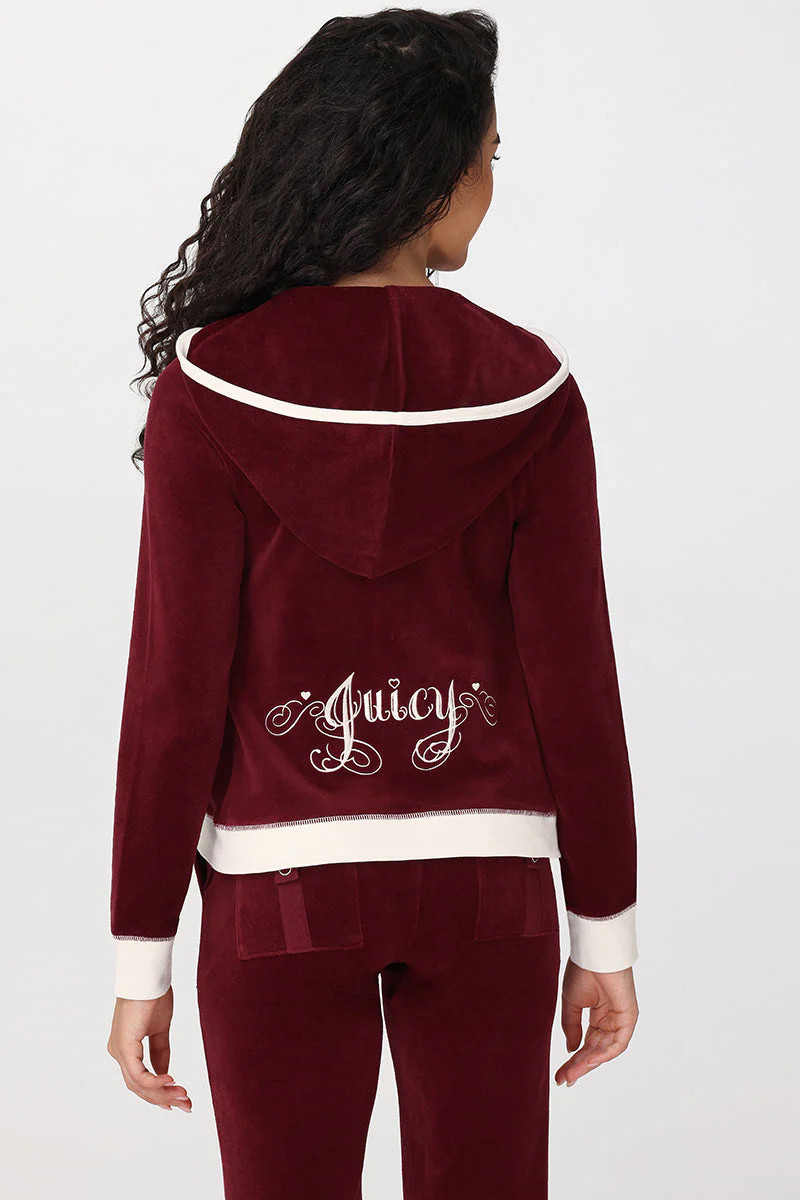 Sweetheart Cotton Velour Hoodie | Juicy Couture