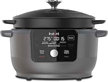 Instant Pot Electric Round Dutch Oven, 6-Quart 1500W, From the Makers of Instant Pot, 5-in-1: Bra... | Amazon (US)