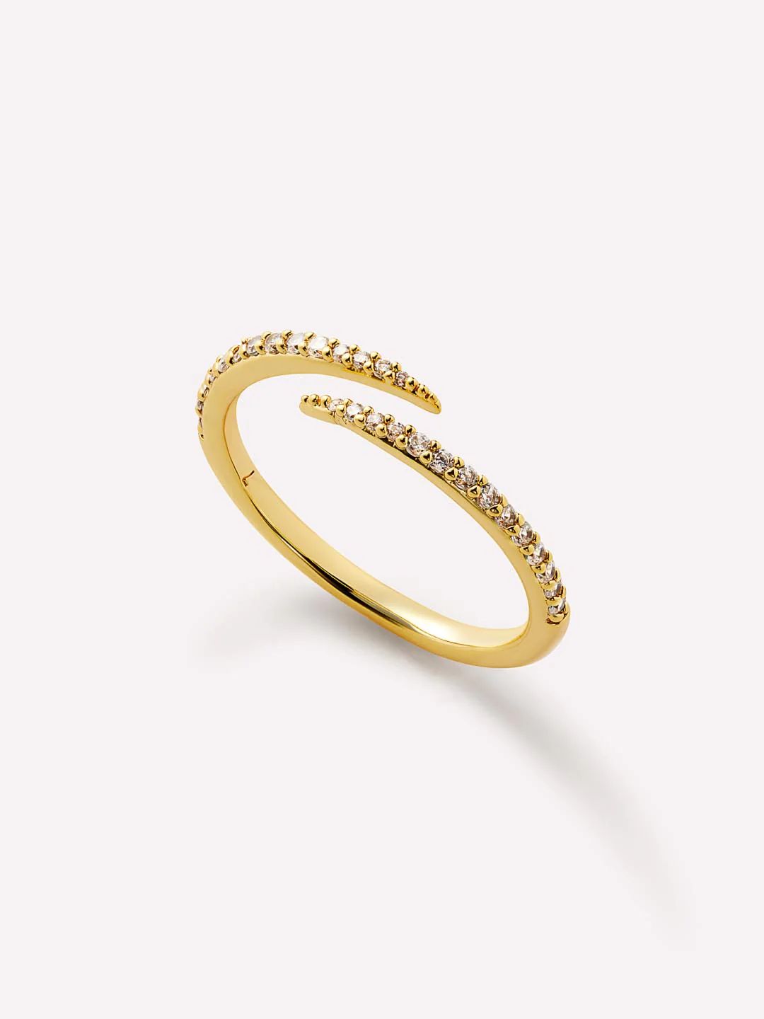 Bypass Ring - Oren Double Pave | Ana Luisa