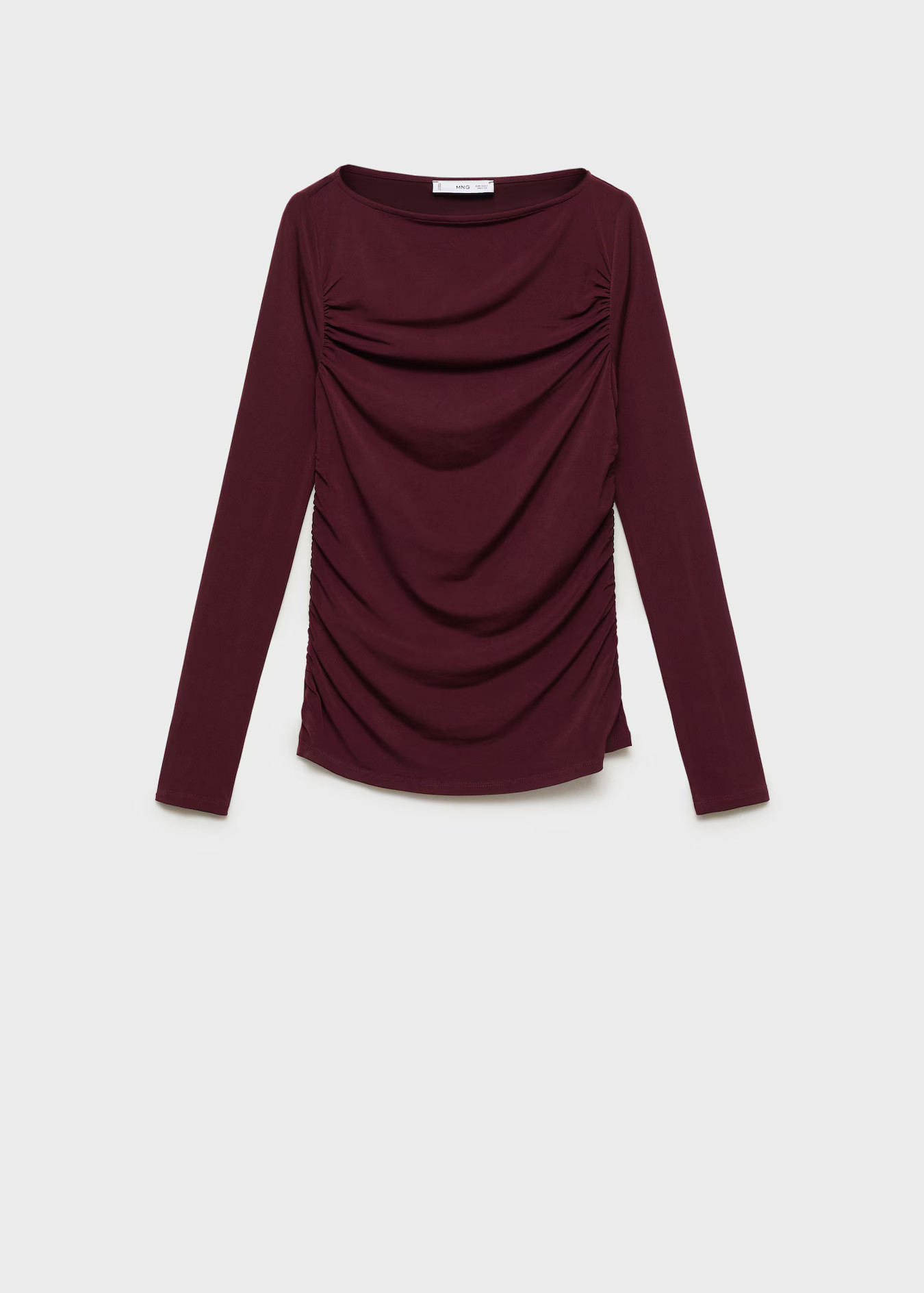 Slim fit draped t-shirt - Women | MANGO USA | Mango (US/MX/AU)