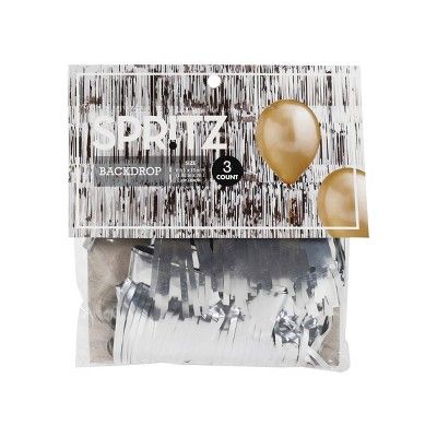 3ct Party Backdrops Decorative Accessories Silver - Spritz™ | Target