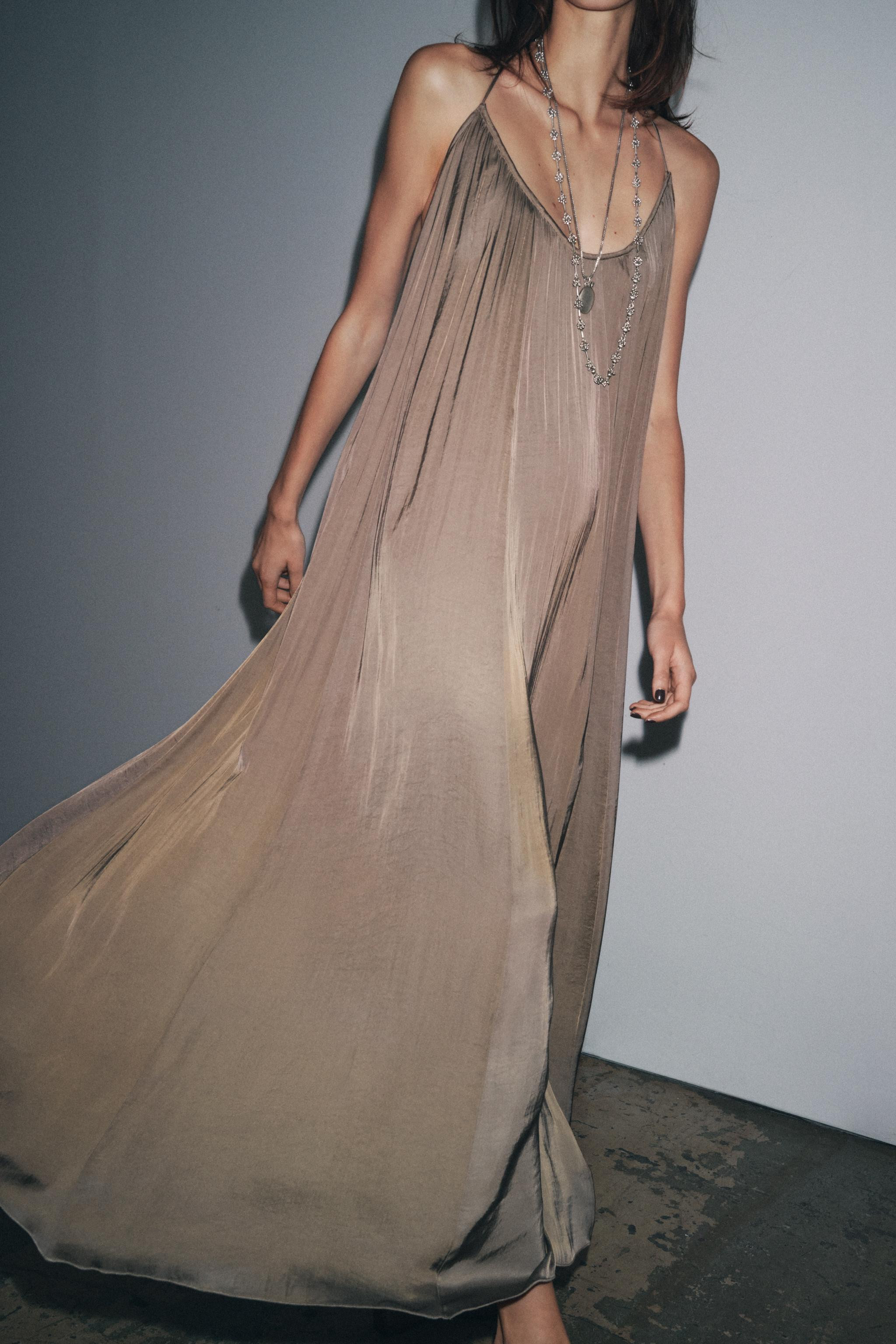 ZW COLLECTION SATIN MAXI DRESS | Zara US