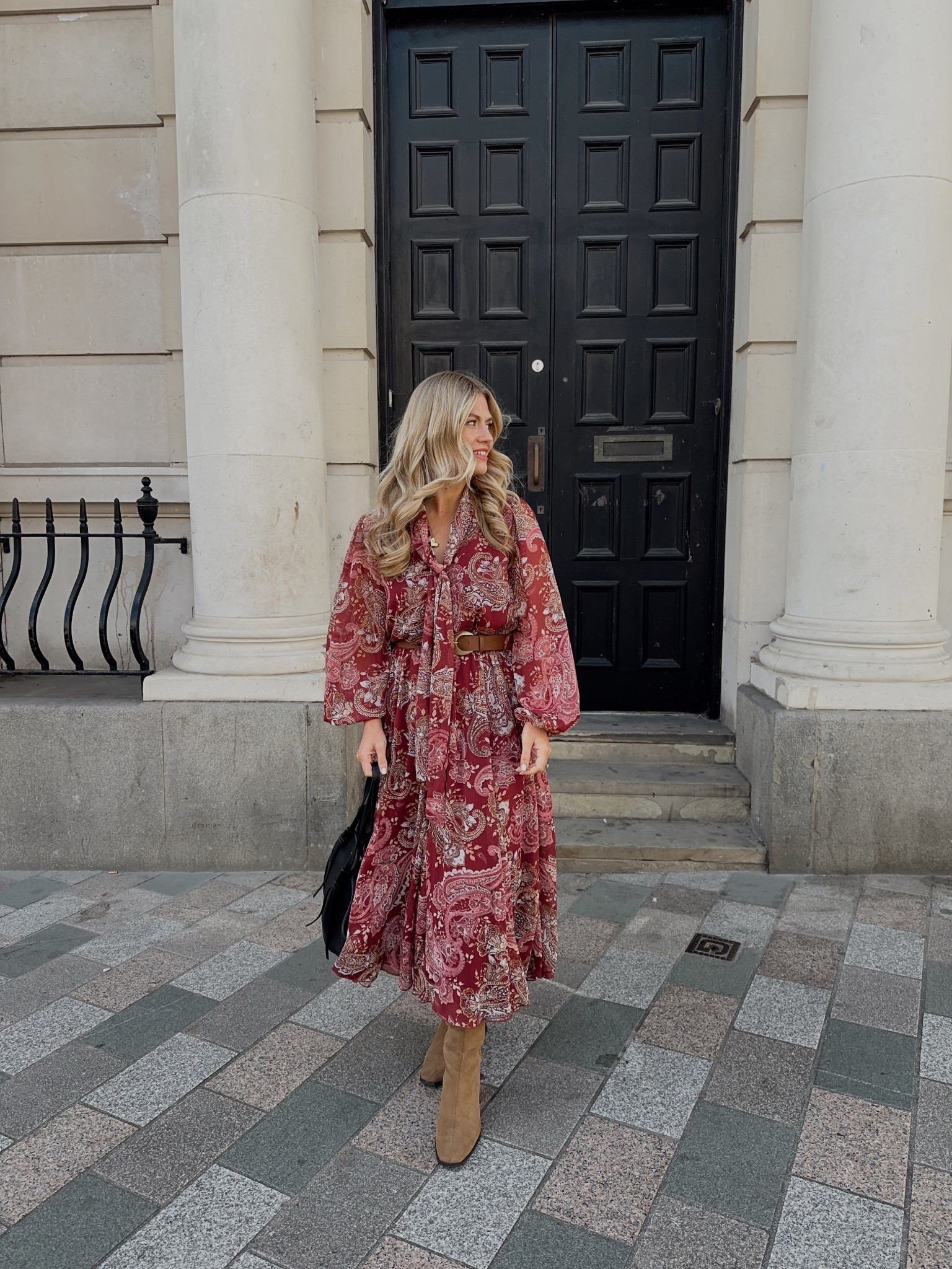 The perfect autumnal midi dress with Paisley print! Selling out fast, I’m wearing a size 10 🍁

#LTKuk #LTKFashionMonth #LTKautumn