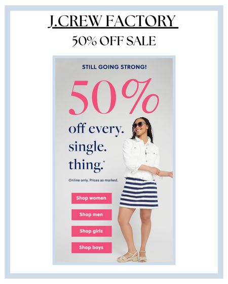 J.CREW FACTORY SALE!

Today you can score 50% OFF your entire cart at J.Crew Factory (online only)! I found some amazing deals and put together a few outfits for you guys! I also included the popular Positano inspired prints from last week that are now half off. 

Lots of items are running low in stock and size options, so shop online before you miss out on these summer deals! 
 

#LTKStyleTip #LTKMidsize #LTKSaleAlert