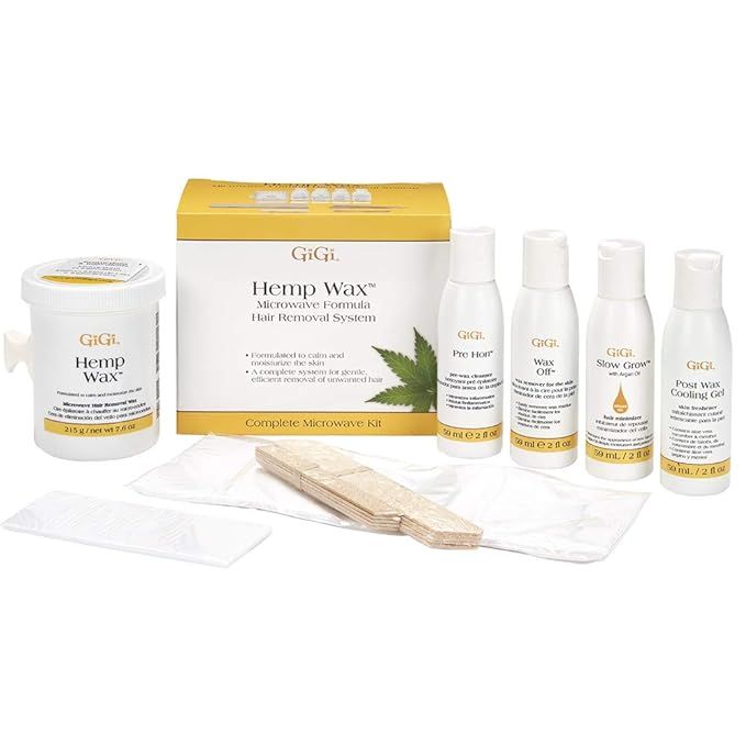 GiGi Hemp Wax at-Home Hair Waxing Kit for Safe, Fast and Effective Hair Removal | Amazon (US)