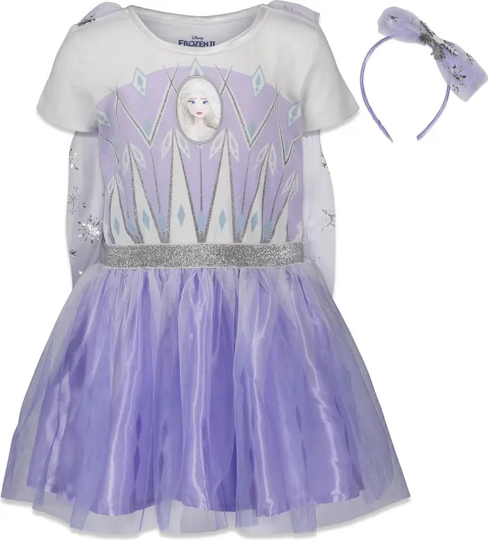 Frozen Cosplay Short Sleeve Dress & Headband Set | Nordstrom