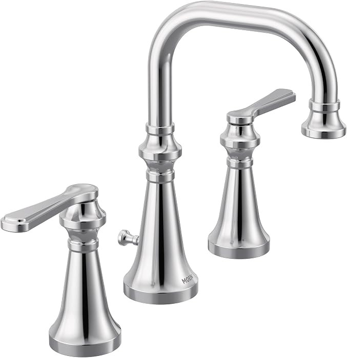 Moen TS44102 Colinet Traditional Two Widespread High-Arc Bathroom Faucet with Lever Handles Valve Required, Chrome | Amazon (CA)
