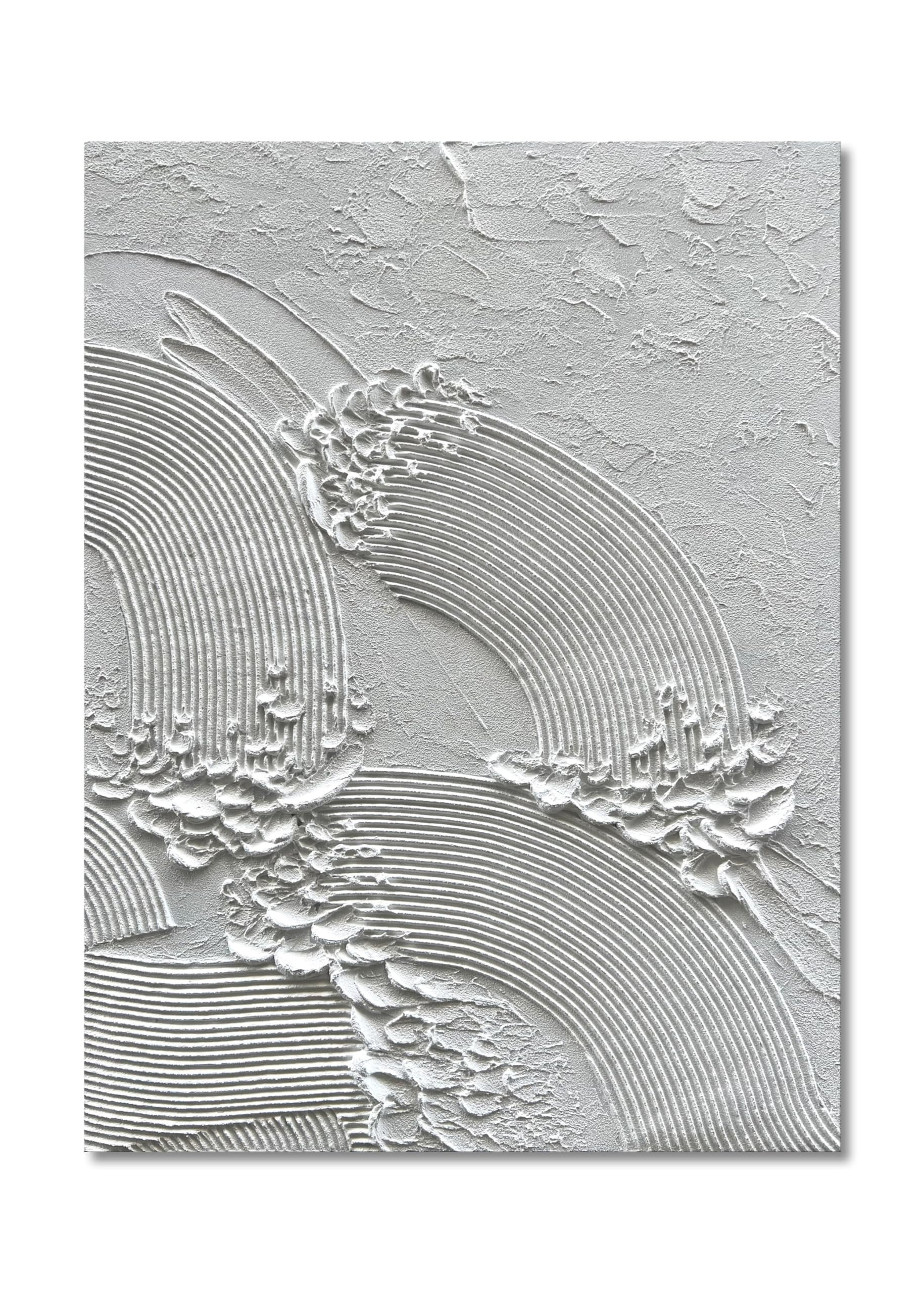 NANKAI Art White Thick Texture Abstract Oil Painting Hand-Painted Sea Texture Oil Painting Home W... | Amazon (US)