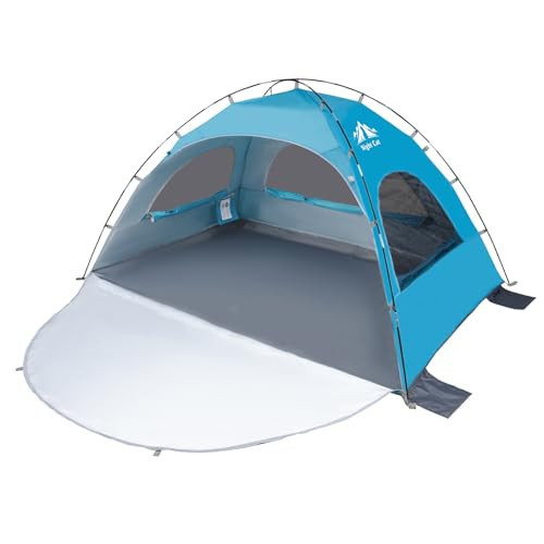 Night Cat Beach Tent Portable Camping Sun Shade Shelter for 2-4 Persons with UV Protection 3 Breathable Mesh Windows Extended Tent Floor Easy Set Up Outdoor | Amazon (US)