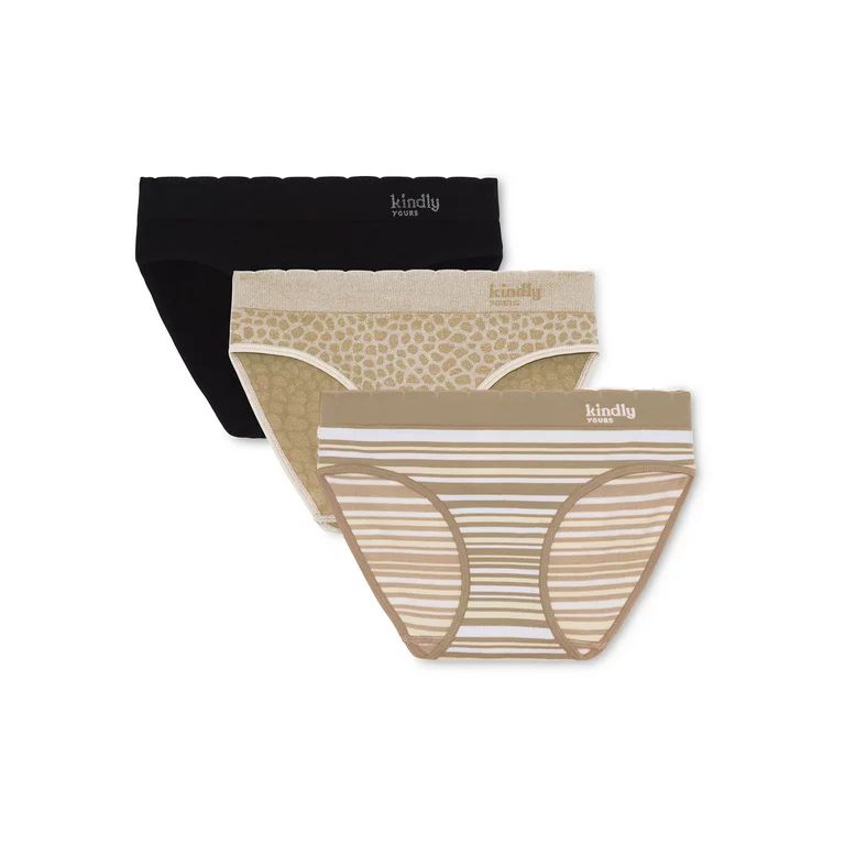 Kindly Yours Women's Seamless Bikini Underwear, 3-Pack | Walmart (US)