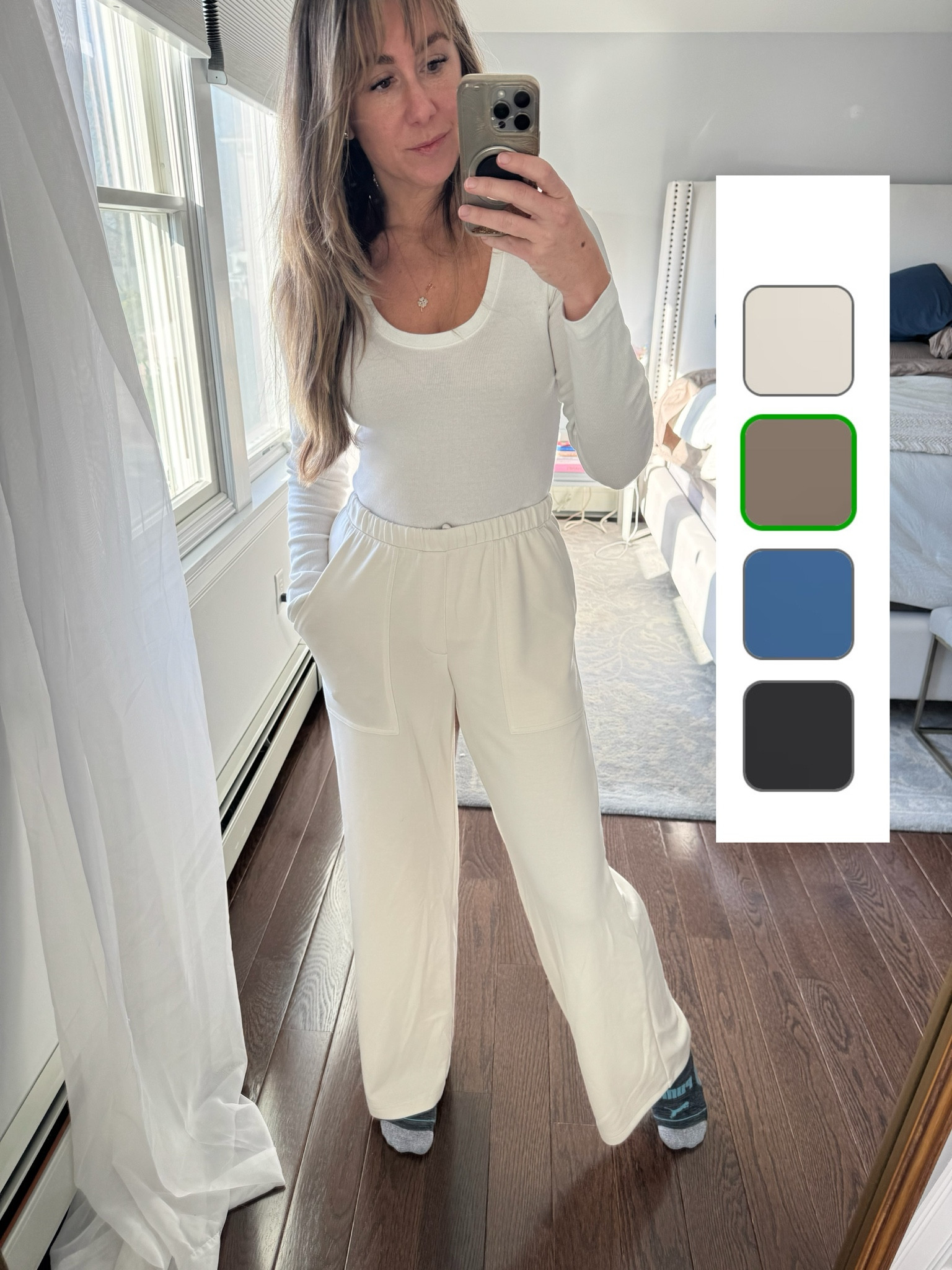 Sweatpants that don’t look like sweatpants is a way of life.  

These are so silky and soft.  Tried them on and immediately ordered the other colors online as well. 

#LTKGiftGuide #LTKFindsUnder50 #LTKMostLoved