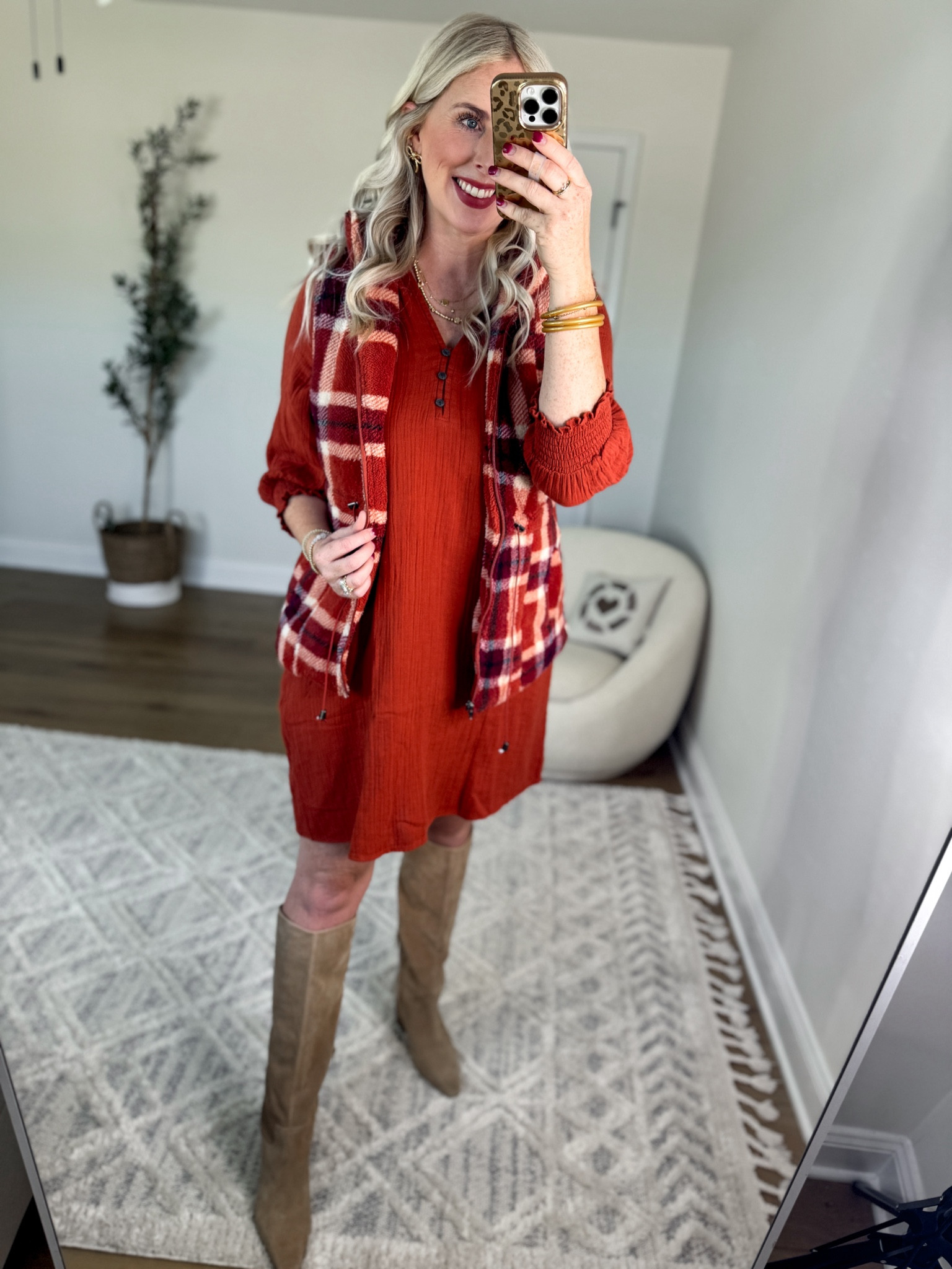 Daily try on, Walmart outfit, Walmart fashion, Walmart try on, time and tru, plaid vest, teacher dress 

Medium in both!

#LTKStyleTip #LTKFindsUnder50 #LTKSaleAlert