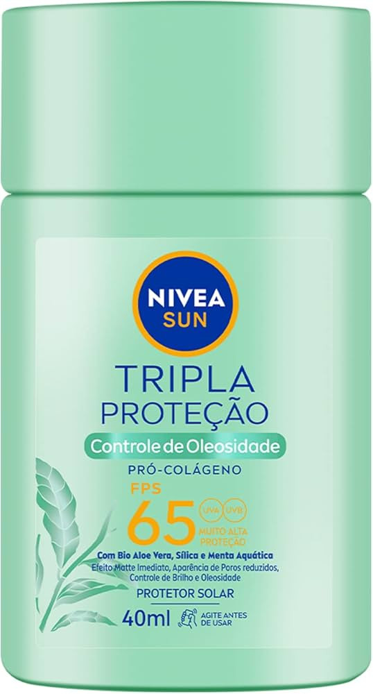 NIVEA SUN Protetor Solar Fluido Facial Tripla Proteção Controle de Oleosidade FPS 65 40ml | Amazon (BR)