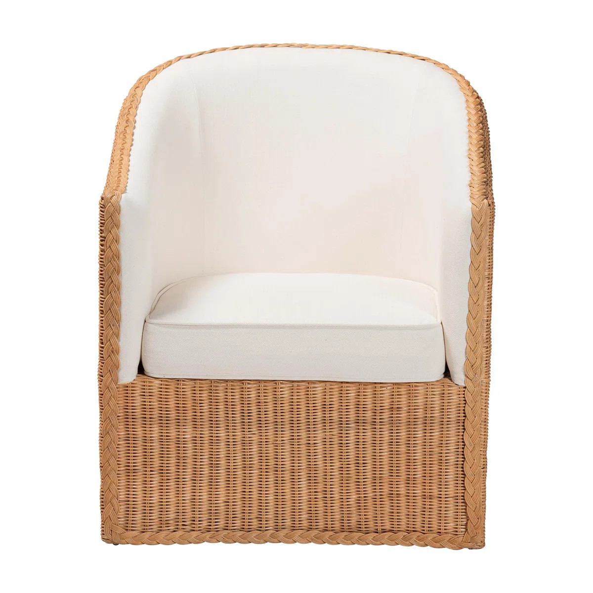Kryslynn Bali & Pari Tessa Bohemian Light Honey Rattan Arm Chair | Wayfair North America