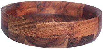 Kaizen Casa Wooden Round Shaped Serving Bowl For Fruit,Dessert Platter Tray Dish Kitchen Dining F... | Amazon (US)
