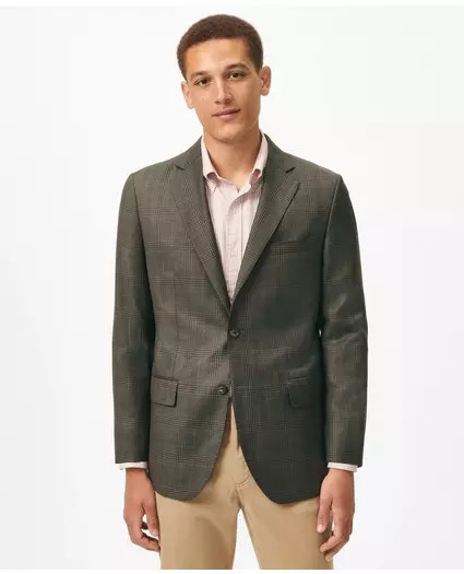 Slim Fit Checked Sport Coat in Wool | Brooks Brothers