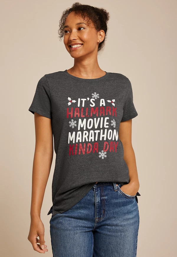 Hallmark Movie Marathon Classic Fit Graphic Tee | Maurices