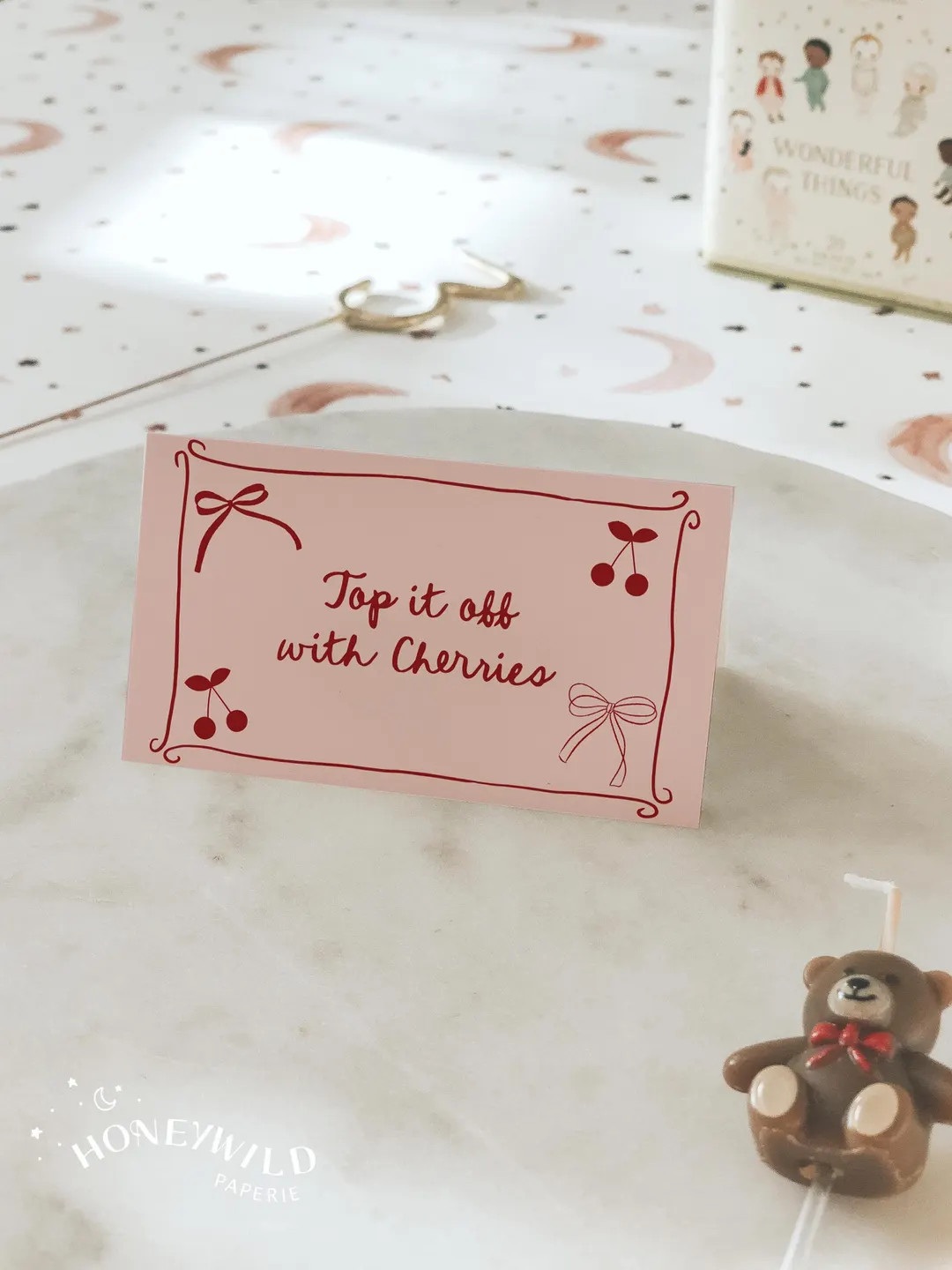 Editable Cherry Food Tent Template Cherry on Top Party Place Cards Buffet Dish Name Cards Hand Dr... | Etsy (US)