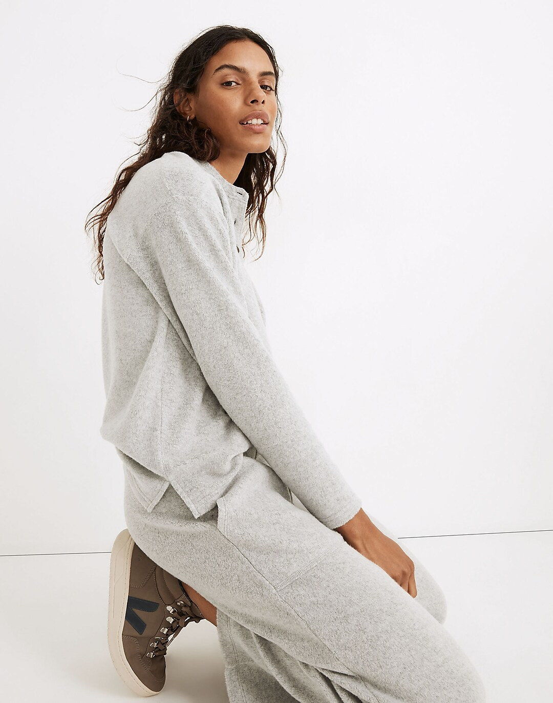MWL Cozybrushed Henley Top | Madewell