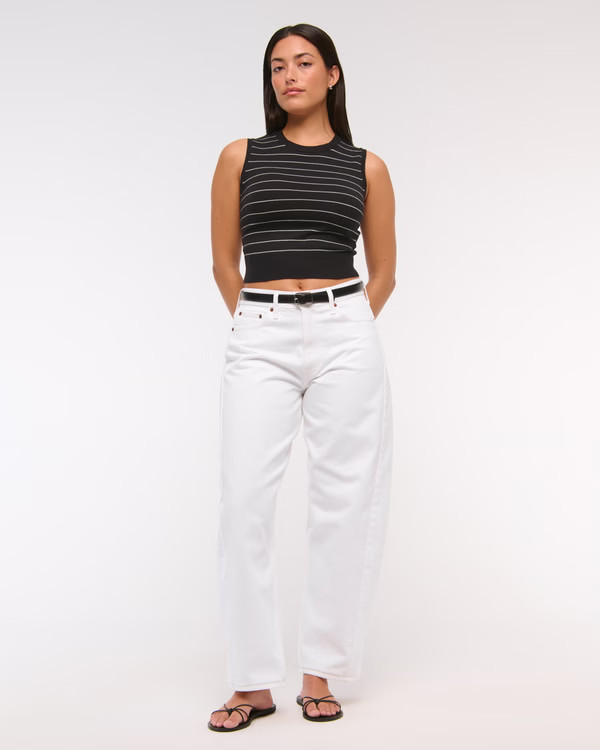 Curve Love Mid Rise Barrel Jean | Abercrombie & Fitch (US)