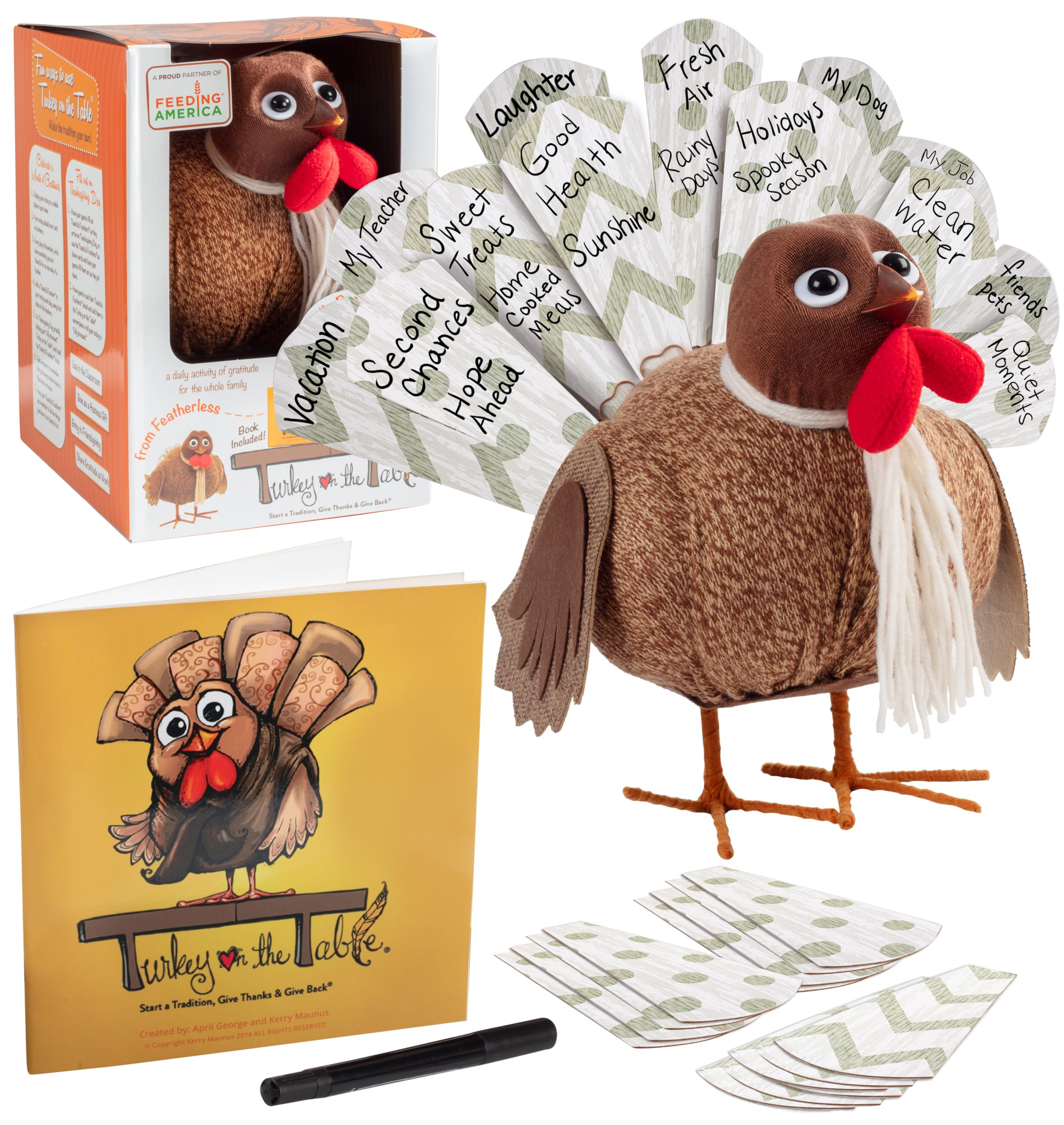 Turkey On The Table Thanksgiving Activity for Kids and Families (Includes Book, Turkey, Pen, & 13... | Amazon (US)
