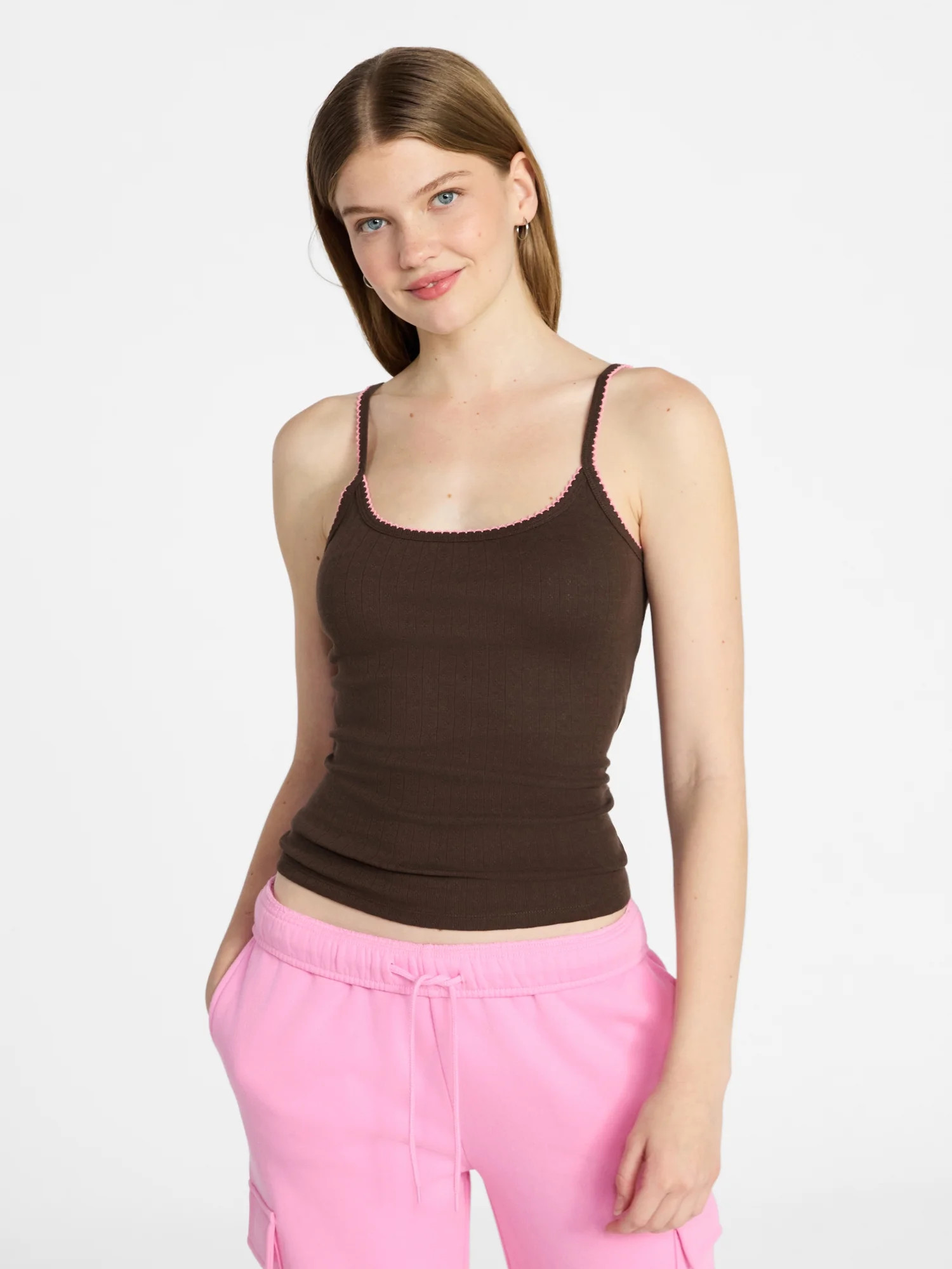 No Boundaries Pointelle Tank Top, Women's XXS-XXL | Walmart (US)